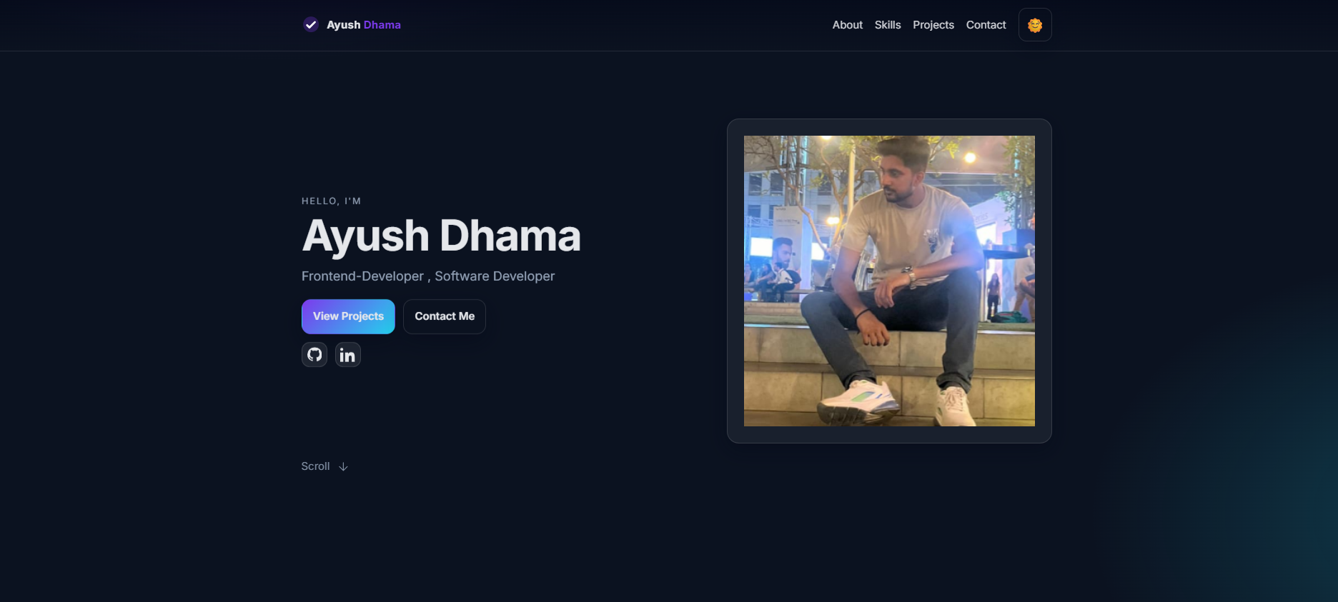 Screenshot of Project Three